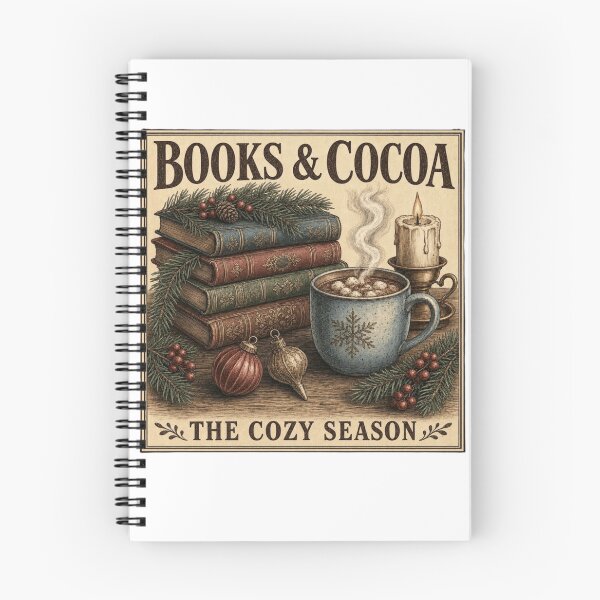 Item preview, Books and Cocoa The Cozy Season Vintage Book Lover designed and sold by CKaracaCrafted.