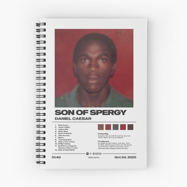 Item preview, Son Of Spergy by Daniel Caesar - Tracklist Art designed and sold by FourthWall Prints.