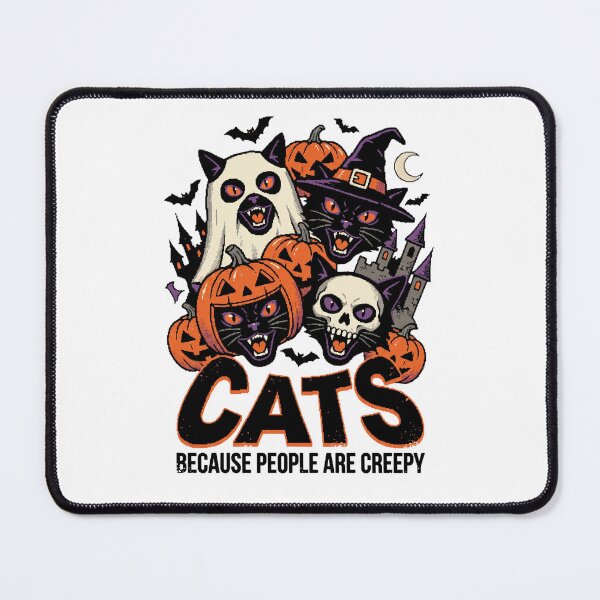 Item preview, Cats Because People are Creepy Halloween Ghost Cat designed and sold by world+167.