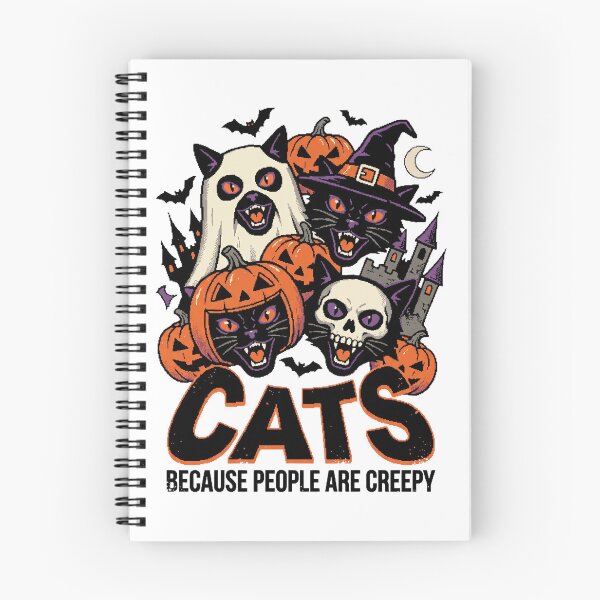 Item preview, Cats Because People are Creepy Halloween Ghost Cat designed and sold by world+167.
