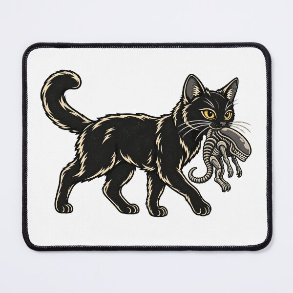 Item preview, Cat Carrying Alien funny Halloween designed and sold by Kladhadredo.