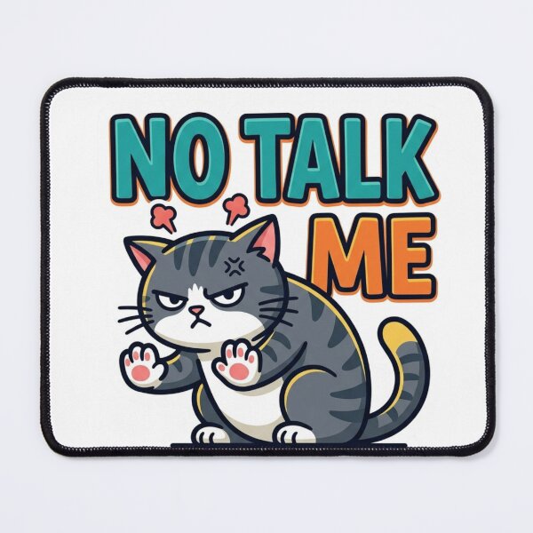 Item preview, Funny Grumpy Cat No Talk Me Sticker designed and sold by VPanPrint.