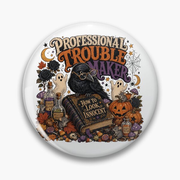 Item preview, Professional Trouble Maker Funny Crow Halloween designed and sold by JoyfullyOffbeat.