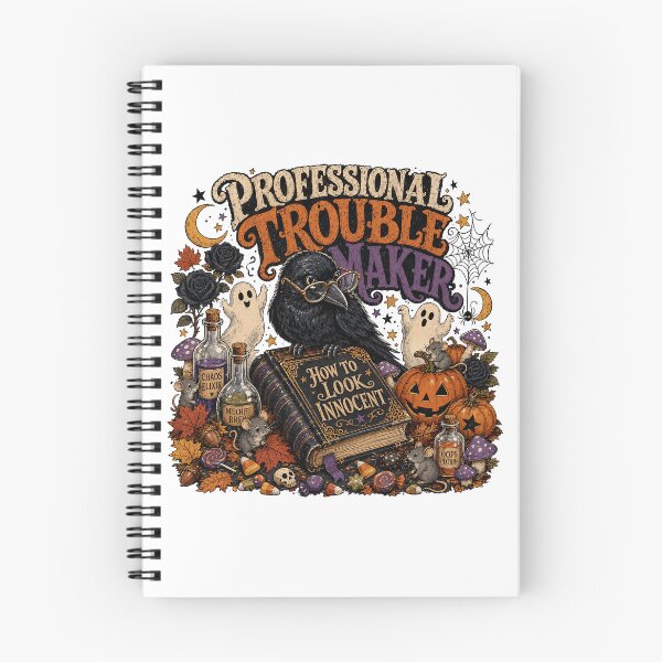 Item preview, Professional Trouble Maker Funny Crow Halloween designed and sold by JoyfullyOffbeat.