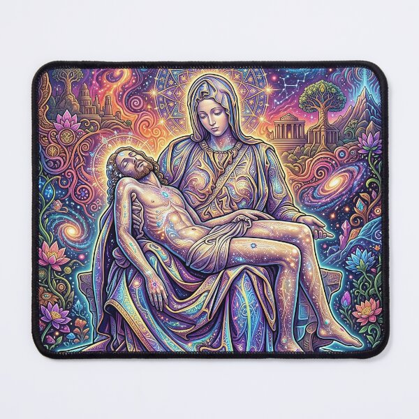 Item preview, Michelangelo's Pietà - Psychedelic Sacred Art designed and sold by Lucid Dream Pixel.