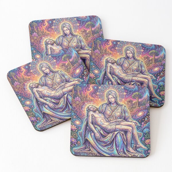 Item preview, Michelangelo's Pietà - Psychedelic Sacred Art designed and sold by Lucid Dream Pixel.