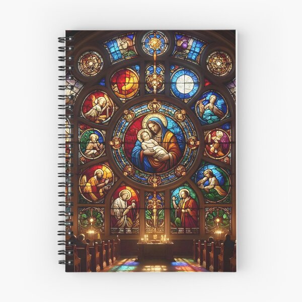 Item preview, Nativity Stained Glass Rose Window designed and sold by Sybille-Yates.