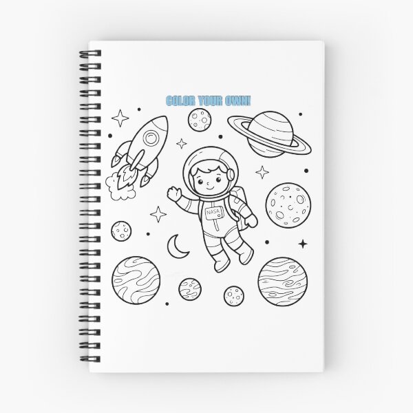 Item preview, Color Your Own Space Astronaut Cute DIY Sticker Pack designed and sold by SmartPuns.