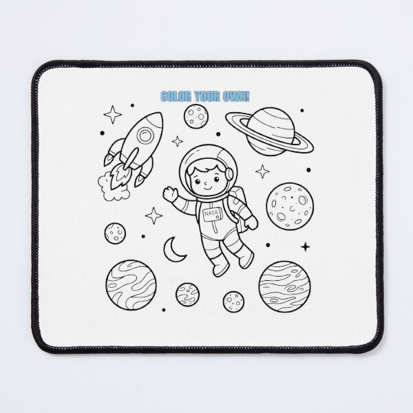 Item preview, Color Your Own Space Astronaut Cute DIY Sticker Pack designed and sold by SmartPuns.