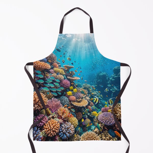 Item preview, Coral reef with many colorful fish designed and sold by Mente Creativa.
