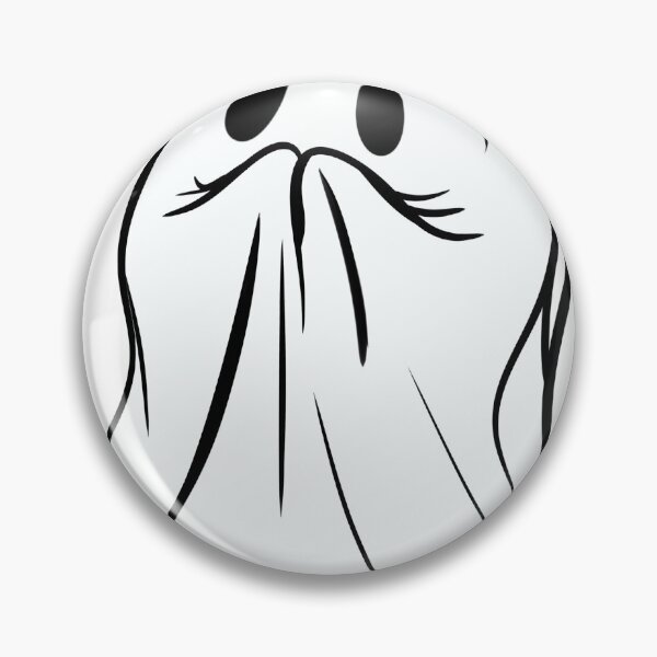 Item preview, Cute Shy Ghost Line Art — Minimalist Kawaii Halloween Sheet Ghost designed and sold by LYAN-STORE.