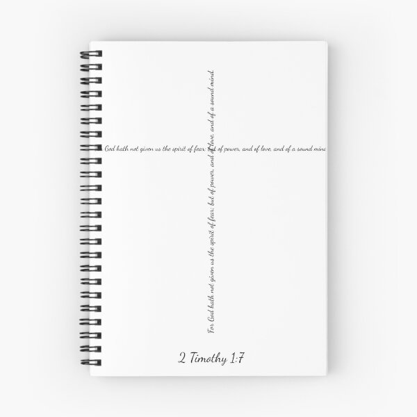 Item preview, 2 Timothy 1:7 Scripture Cross Black — ListenUpChat Christian Shirt designed and sold by ListenUpChat.
