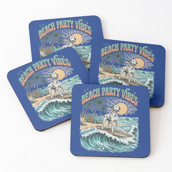 Item preview, Beach Party Vibes Funny Surf Movie Dog 60s Movie Dalmatian Lover Gift designed and sold by FurRealStudioCo.