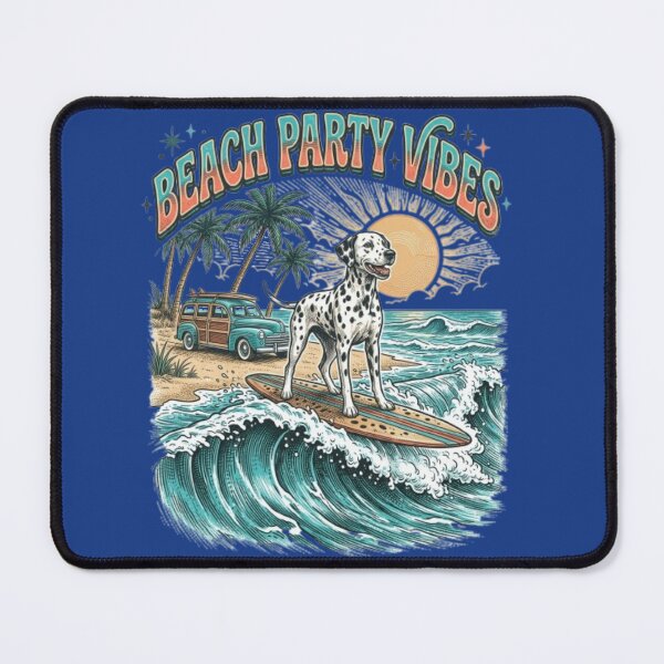 Item preview, Beach Party Vibes Funny Surf Movie Dog 60s Movie Dalmatian Lover Gift designed and sold by FurRealStudioCo.