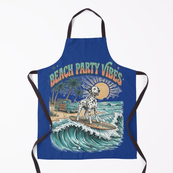 Item preview, Beach Party Vibes Funny Surf Movie Dog 60s Movie Dalmatian Lover Gift designed and sold by FurRealStudioCo.