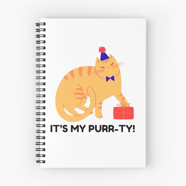 Item preview, Party Cat with Gift - Cute Birthday Cat Illustration designed and sold by walbayzon.