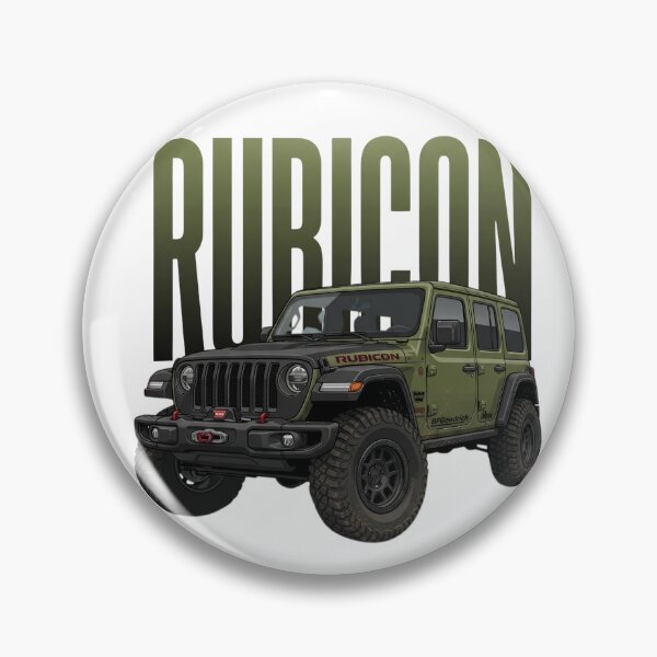 Item preview, Jeep Wrangler Rubicon 4x4 Off-Road Military Green SUV Art designed and sold by Motorline44.