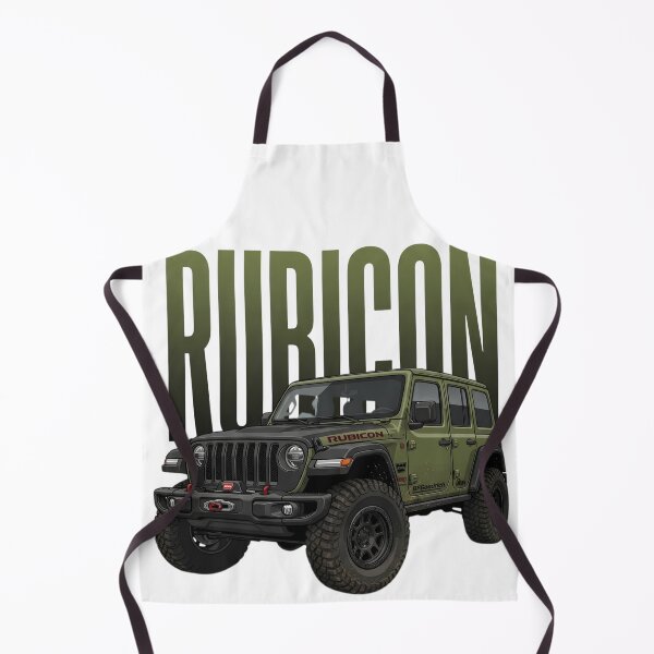 Item preview, Jeep Wrangler Rubicon 4x4 Off-Road Military Green SUV Art designed and sold by Motorline44.