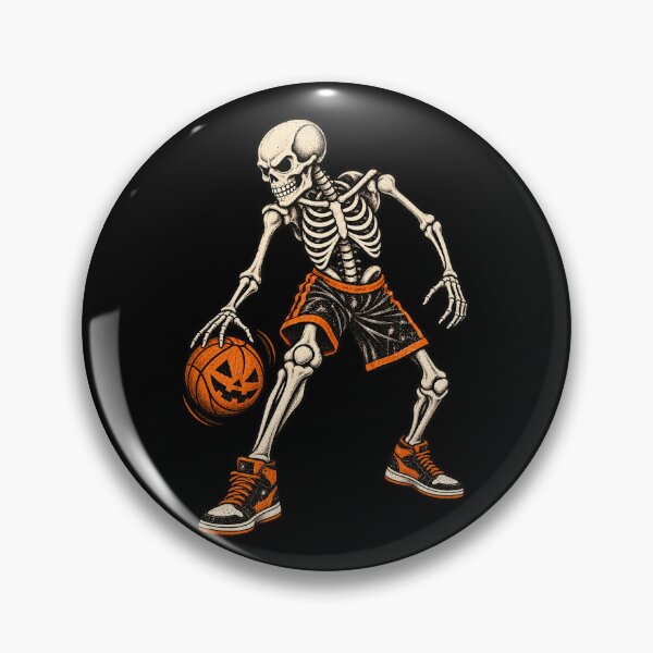 Item preview, Skeleton Basketball Player Halloween Pumpkin Sports designed and sold by Kladhadredo.