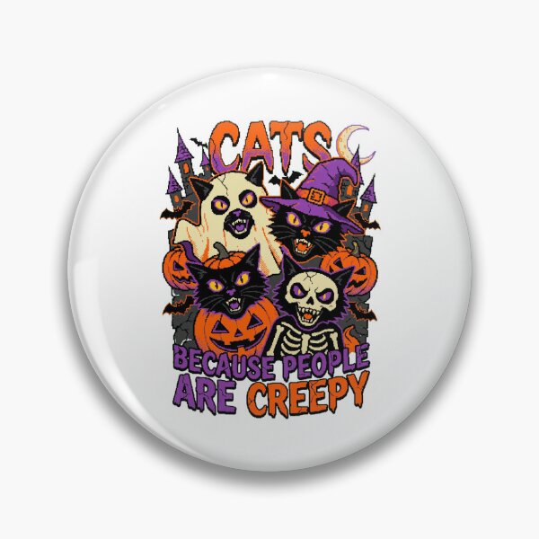 Item preview, Cats Because People are Creepy Halloween Ghost Cat designed and sold by world+167.