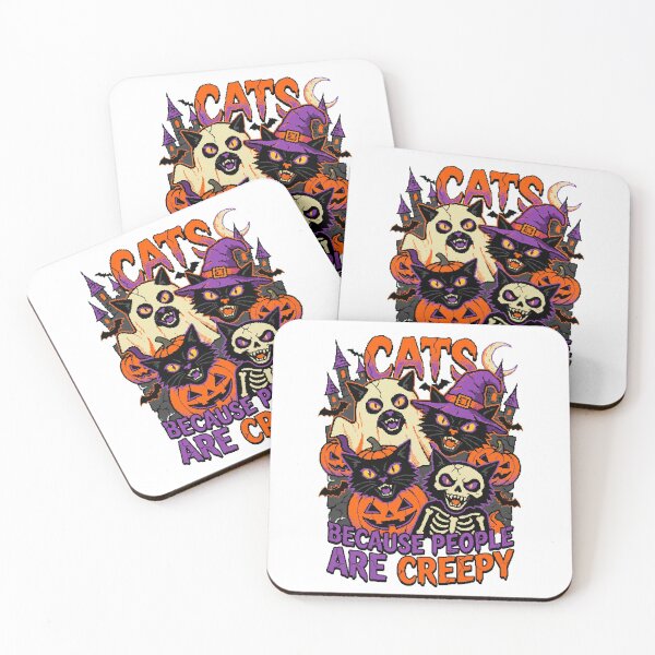 Item preview, Cats Because People are Creepy Halloween Ghost Cat designed and sold by world+167.