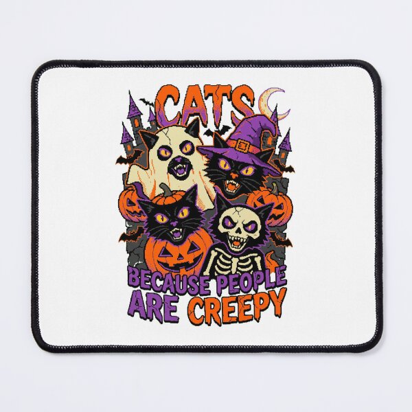 Item preview, Cats Because People are Creepy Halloween Ghost Cat designed and sold by world+167.