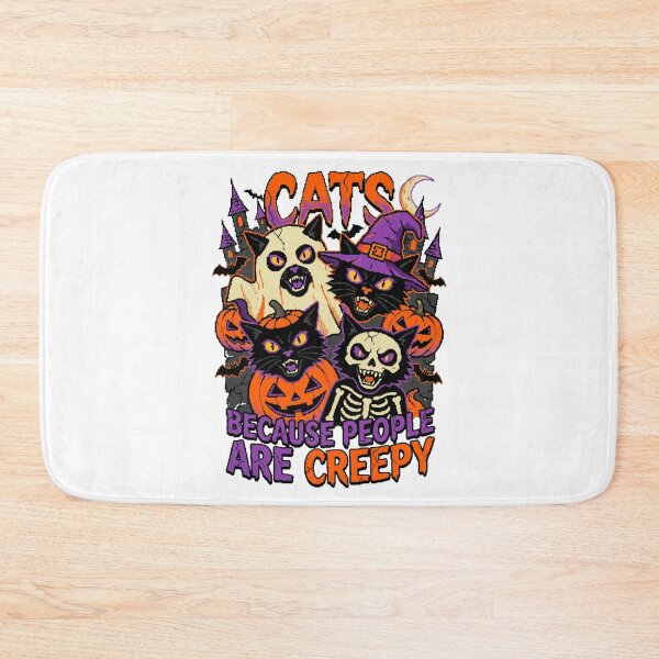 Item preview, Cats Because People are Creepy Halloween Ghost Cat designed and sold by world+167.