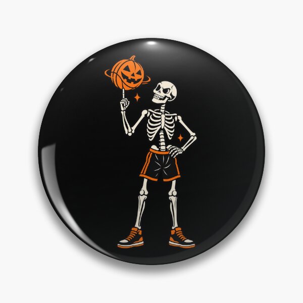 Item preview, Skeleton Basketball Player Halloween Pumpkin Sports designed and sold by Kladhadredo.