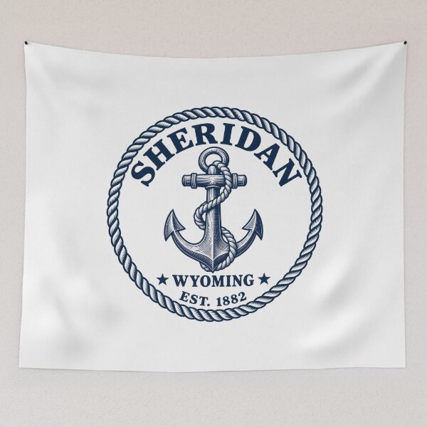 Item preview, Sheridan Wyoming Vintage Boat Anchor Nautical Graphic designed and sold by Whirx.