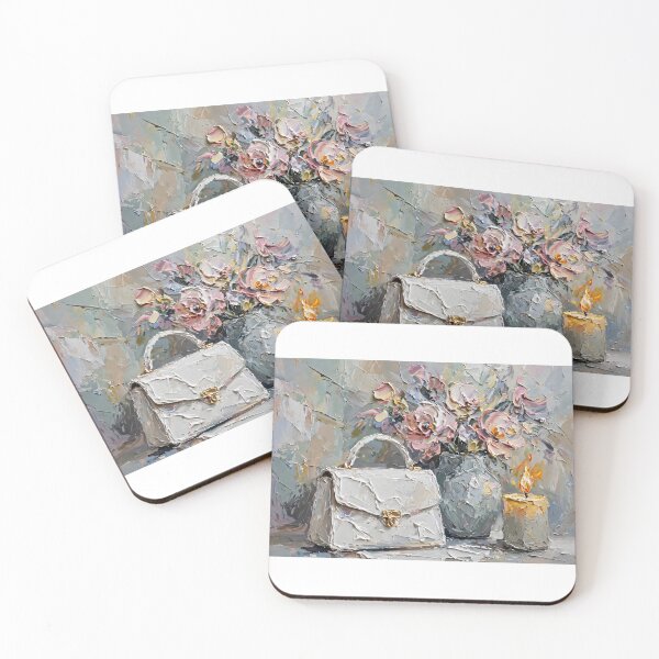 Item preview, White purse floral  designed and sold by Tonyasartprints.