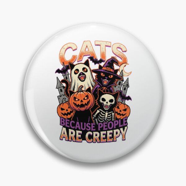 Item preview, Cats Because People are Creepy Halloween Ghost Cat designed and sold by world+167.