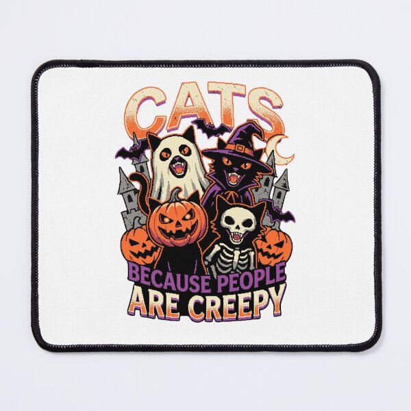 Item preview, Cats Because People are Creepy Halloween Ghost Cat designed and sold by world+167.