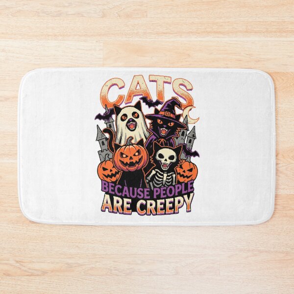 Item preview, Cats Because People are Creepy Halloween Ghost Cat designed and sold by world+167.