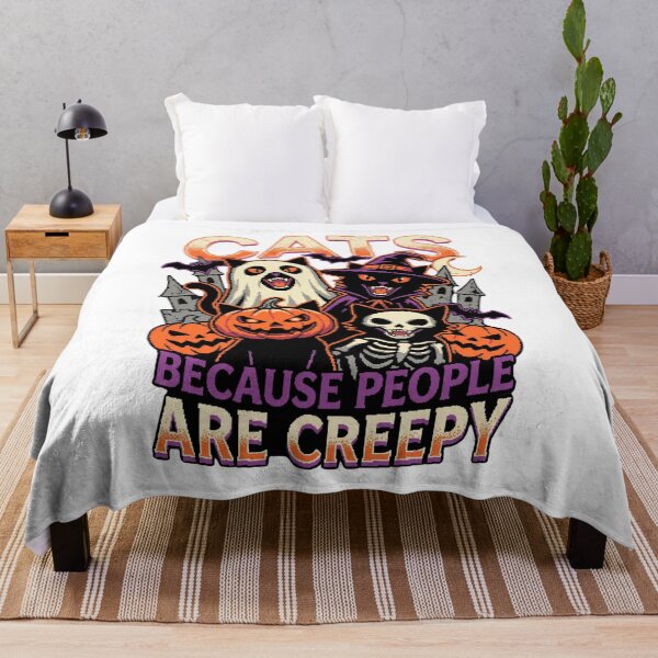 Item preview, Cats Because People are Creepy Halloween Ghost Cat designed and sold by world+167.