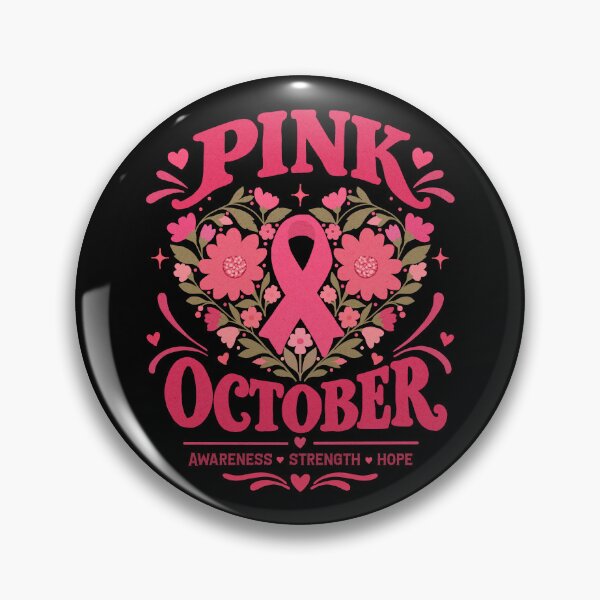 Item preview, Pink October Breast Cancer Awareness Floral Ribbon designed and sold by GracefulbyElmes.