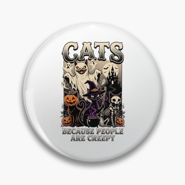 Item preview, Cats Because People are Creepy Halloween Ghost Cat designed and sold by world+167.