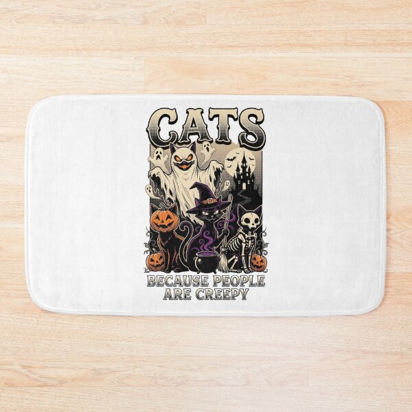 Item preview, Cats Because People are Creepy Halloween Ghost Cat designed and sold by world+167.