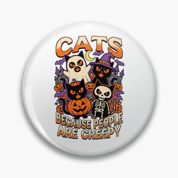 Item preview, Cats Because People are Creepy Halloween Ghost Cat designed and sold by world+167.