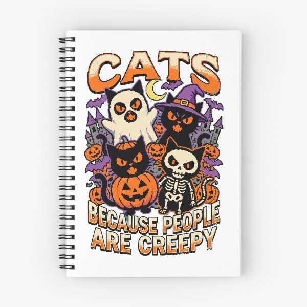 Item preview, Cats Because People are Creepy Halloween Ghost Cat designed and sold by world+167.