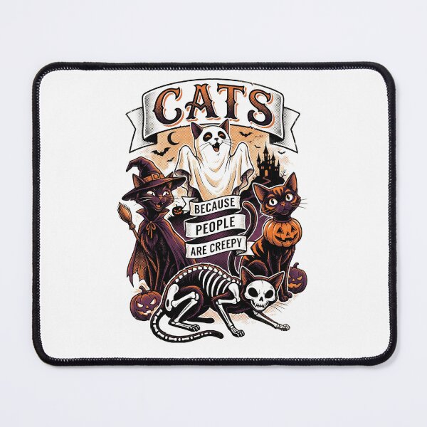 Item preview, Cats Because People are Creepy Halloween Ghost Cat designed and sold by world+167.