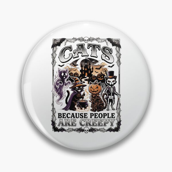 Item preview, Cats Because People are Creepy Halloween Ghost Cat designed and sold by world+167.