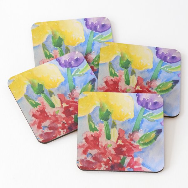Item preview, Azaleas and Iris - Spontaneous Bamboo Brush Watercolor designed and sold by Jamie  Taylor.