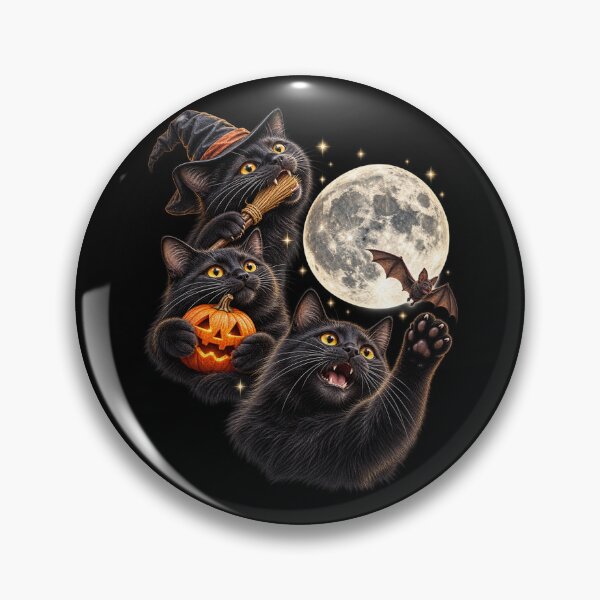 Item preview, Black Cat Full Moon Halloween Spooky Witchy Cat designed and sold by Kladhadredo.