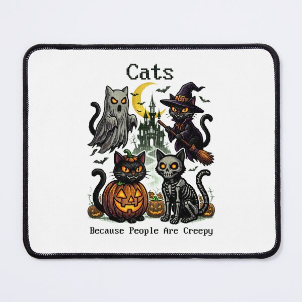 Item preview, Cats Because People are Creepy Halloween Ghost Cat designed and sold by world+167.