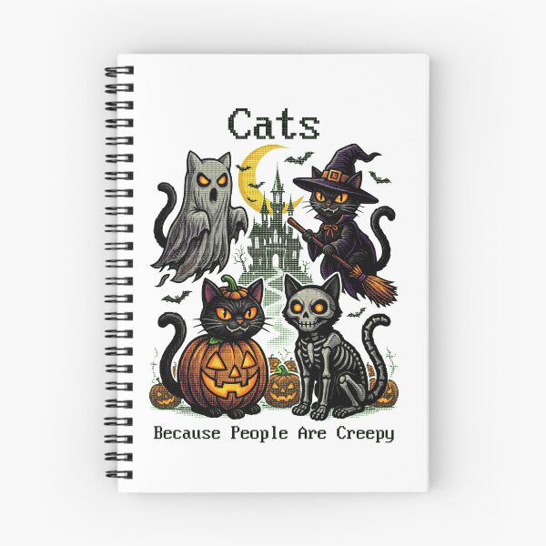 Item preview, Cats Because People are Creepy Halloween Ghost Cat designed and sold by world+167.