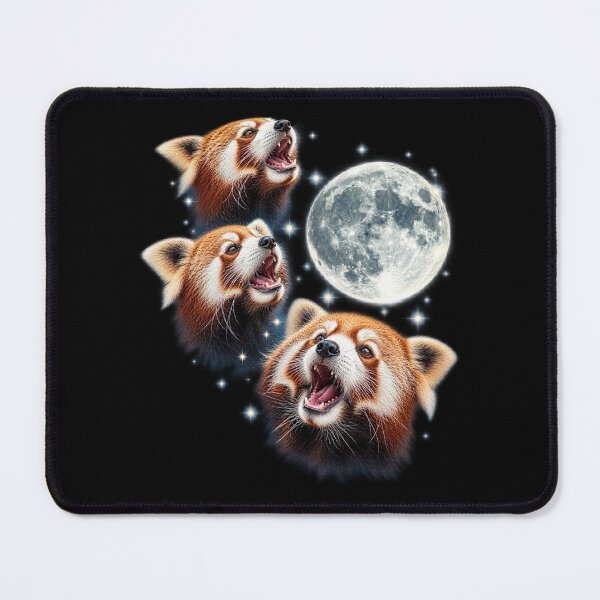 Item preview, Three Red Panda Moon | 3 Moon Forest Bamboo Howling Bear designed and sold by Kladhadredo.