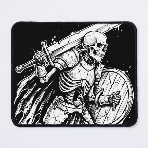 Item preview, Skeleton Knight Holding a Long Straight Sword Upright with Both Hands designed and sold by MisteryDesigner.