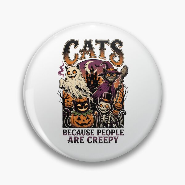 Item preview, Cats Because People are Creepy Halloween Ghost Cat designed and sold by world+167.