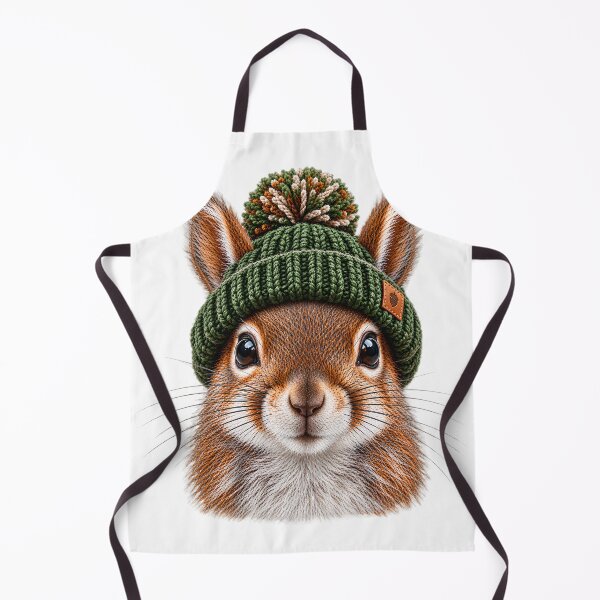 Item preview, Winter Squirrel Beanie Woodland Wildlife Art designed and sold by VGAfanatic.
