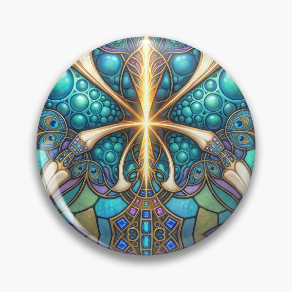 Item preview, Art Nouveau Stained Glass Peacock Pattern designed and sold by Frackxion.